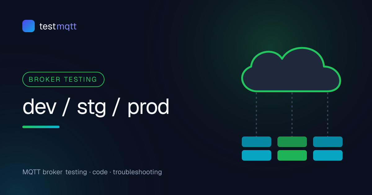Setting Up MQTT Dev, Staging and Production Environments