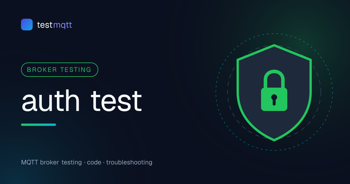 Testing MQTT Authentication: Valid, Invalid and Missing Credentials
